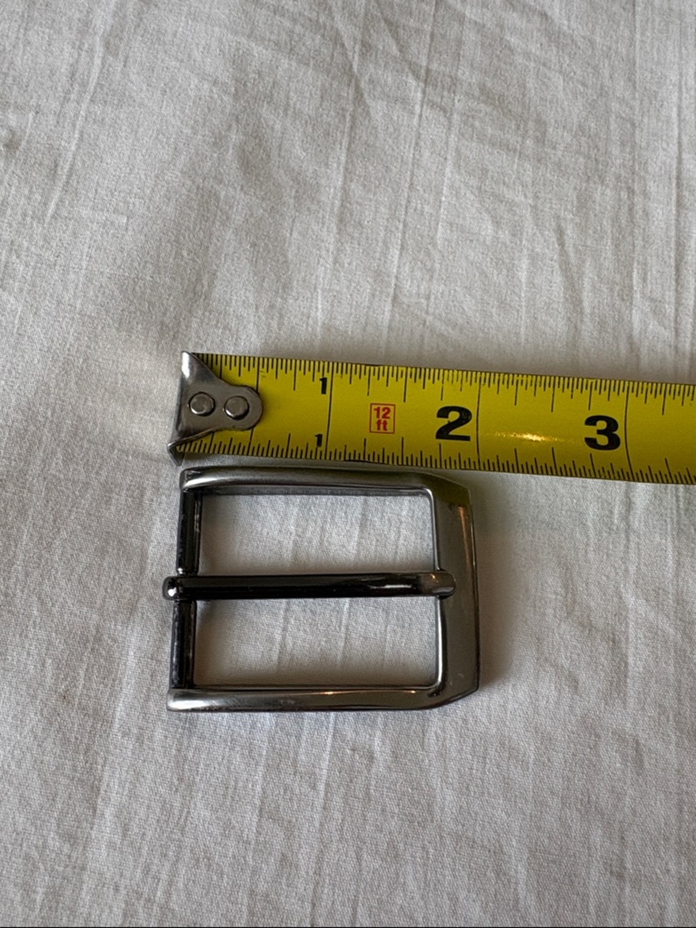 Silver Tone Metal Belt Buckle - Gunmetal - Picture 3 of 5